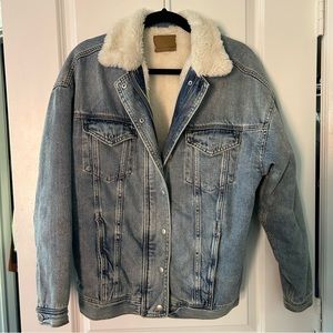 American Eagle Sherpa Jean Jacket